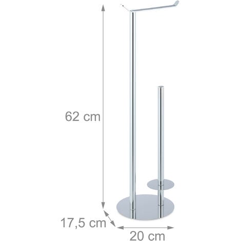 Relaxdays Portarrollos Baño de Pie, Almacenaje de Rollos Papel Higiénico,  62 x 20 x 17,5