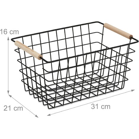 Cesta De Almacenamiento Con Rejilla Metálica, Cesta De Super