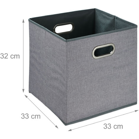 Set 4 Contenitori Portaoggetti Pieghevoli BrillantJo – 33x38x33 Cm, Con Manici, Colori Arcobaleno (arancione, Verde, Grigio, Albicocca)