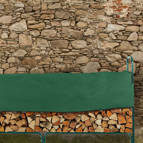 Relaxdays 10028783 - Estantería Para Leña Con 2 Estantes (acero, 4 Piezas, 73 X 46 X 30 Cm