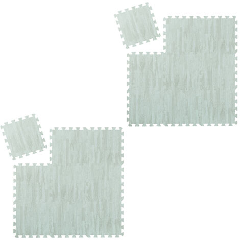 Esterilla Puzzle para Suelos de Gimnasio y Fitness, Protección de Goma  60x60 cm, Colchoneta Antideslizante, 20 Piezas - 7,2 m² (Negro)