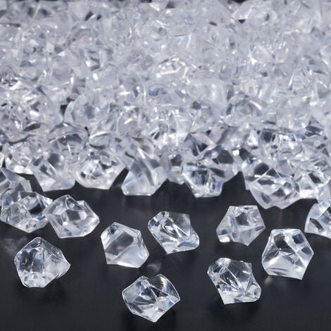 Relaxdays Pack 900 Diamantes Decorativos, Cristales para Decorar, Piedras  Bisutería Plástico, 1x1,5x1 cm, Transparente