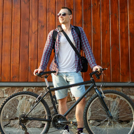 Relaxdays Candado Bicicleta Plegable, Acero Resistente, Cadena