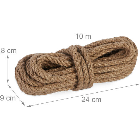 Rollo de cuerda de yute natural 10mm - 100mt