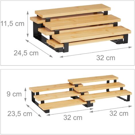 Comprar Especiero De Bambú Con 3 Niveles AQUÃ 