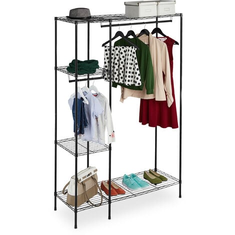 Kit de armario con barras y estantes para colgar, sistema de armario  esquinero, estantes de armario, organizadores de armario y estantes de
