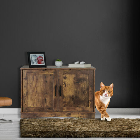 Mueble Arenero Gato Armario Para Gatos Fu00e1cil Limpieza MDF