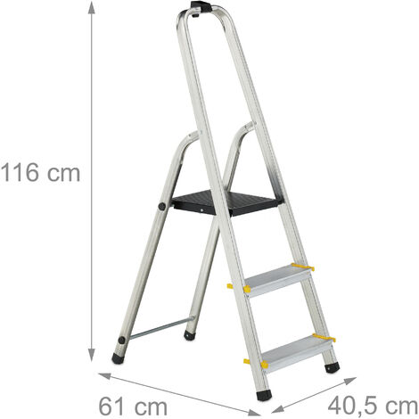 Escalerilla plegable (2 escalones, Altura de trabajo: 2,45 m