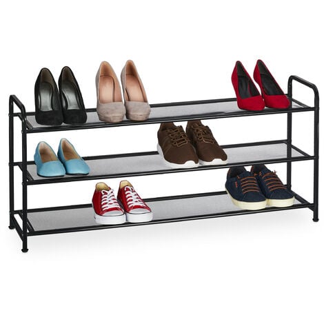 Zapatero alto estrecho de 10 niveles, 20 25 pares, organizador de  almacenamiento de zapatos para armario, estante de zapatos de metal  resistente con 2
