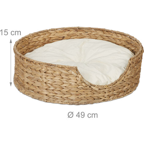 Cama Cueva Para Gatos PawHut Elevada - Con Cojín, Base Extraíble, Diseño Natural En Algas Marinas