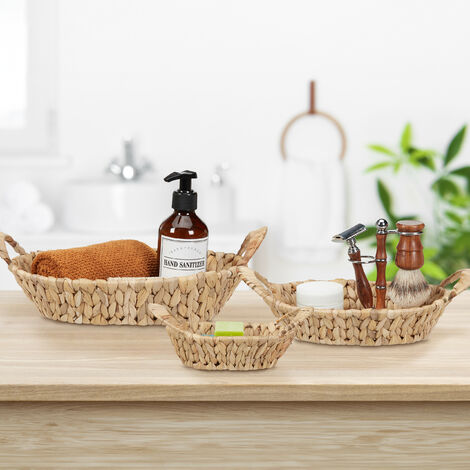 Relaxdays Pack Cestas Almacenaje, Jacinto de Agua, Cajas