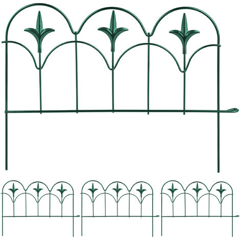 Set de 4 vallas de jardín 30 x 51 cm - Verde