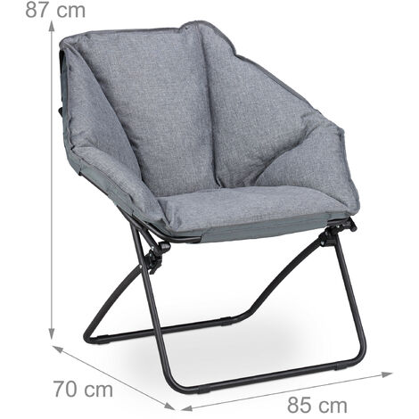 Moon Chair acolchada Moon sillón silla de camping sillón angel silla 100 kg XXL 