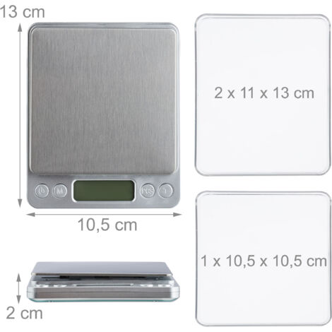 2 Bandejas De Aluminio Para Báscula Digital - 10x10 Cm, Para Pesar Joyas, Alimentos Pequeños O Componentes