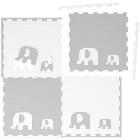 COLORBABY C'Baby – Alfombra Puzzle De Goma EVA De 9 Piezas Con Vehículos, Tapete Acolchado No Tóxico Para Bebés +2 Meses, 32x32 Cm