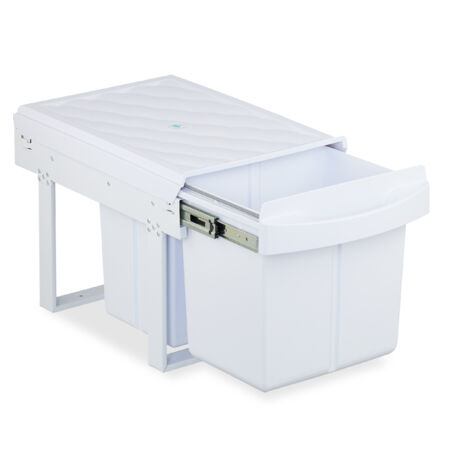 Relaxdays Cubo de Basura Cocina, Compartimentos, 15L y 2x 8L, 34