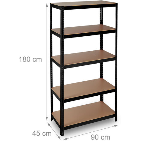 2 Piezas Estantería Metalica Estante Almacenaje 180 X 90 X 30 cm Carga 875  KG Estantería Almacén Garaje