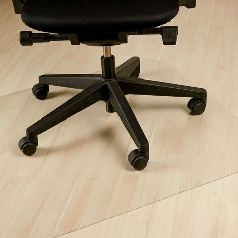 Relaxdays Protector Suelo, Alfombra Silla Oficina, Tapete Antideslizante  para Parquet, PVC, 120 x 150 cm, Transparente