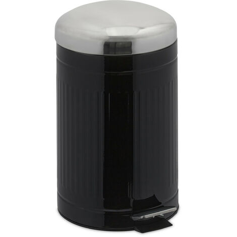 Papelera de baño pequeña y moderna, color negro, PICO, Cesto de basura para  baño, cubo de basura, cubo de basura pequeño, DABSTORY -  España
