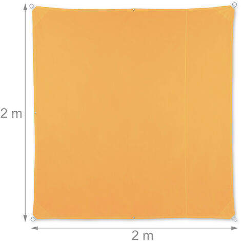 Toldo Vela de Sombra Impermeable Cuadrado 2,5x2,5m Protección