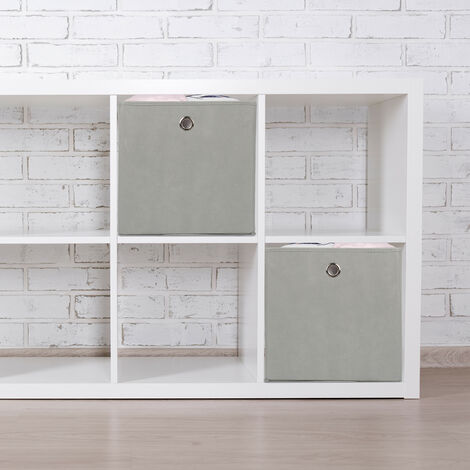 2 Cajas de almacenaje, Cuadradas, Cajas textiles, 30 x 30 x 30 cm, Cubos  almacenaje para