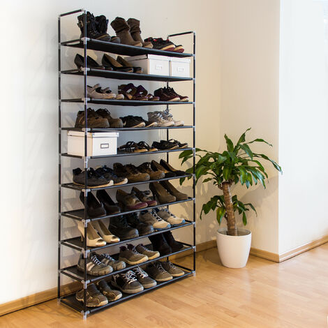 [en.casa] Zapatero de Pared Organizador de Zapatos para 4 Pares Mueble de  Calzados Apto para Pisos Pequeños Entrada Metal 71 x 50 x 15 cm Blanco