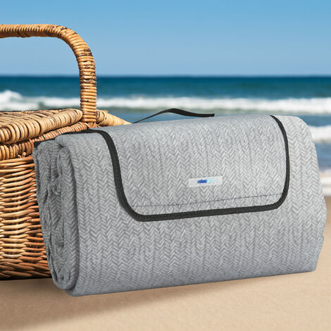 Manta De Playa Impermeable 200x150 Cm | Ligera Y Plegable Con Asa | Para Picnic, Camping, Senderismo | Tela Oxford Resistente