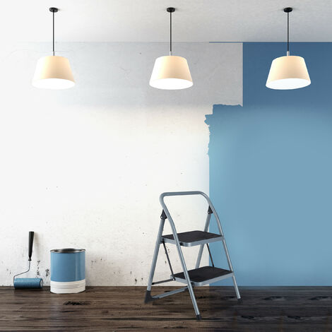 Escalera Plegable De 3 Peldaños Relaxdays - Soporta 150 Kg, Antideslizante Y Con Barandilla