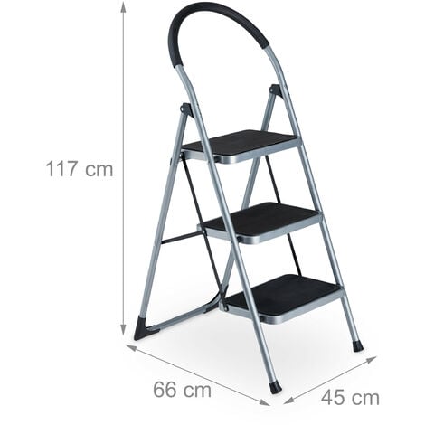 Escalerillas plegables de aluminio, tipo III, 150 kg, Escaleras