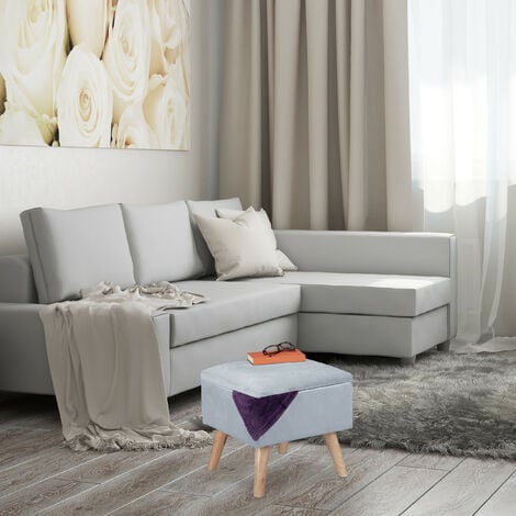 Taburete moderno y pequeño cuadrado tapizado de tela otomana acolchado puf  silla 4 patas de madera color ideal para sala de estar, dormitorio