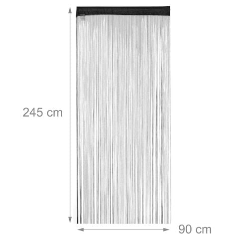 Cortina de tiras cintas 120 cms negro transparente para puertas