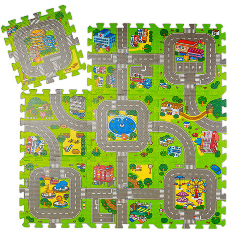 Relaxdays Alfombra Puzzle Ciudad Colchoneta Juego 9 Piezas Ni os Y relaxdays-alfombra-puzzle-ciudad-colchoneta-juego-9-piezas-ni-os-y