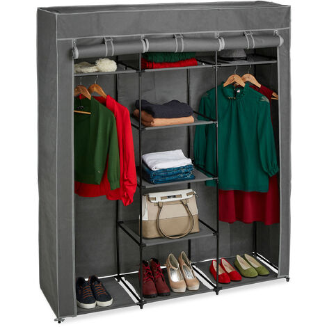 HOMCOM armario de tela plegable armario de ropa organizador ropero
