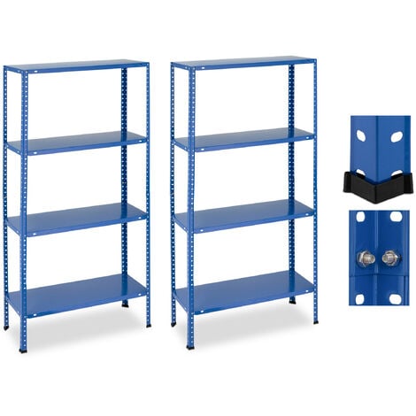 3 X Q-rax Estanterías Métalicas Azules De 120cm Y 2 X 90cm Estanterías  Metálicas Azules con Ofertas en Carrefour