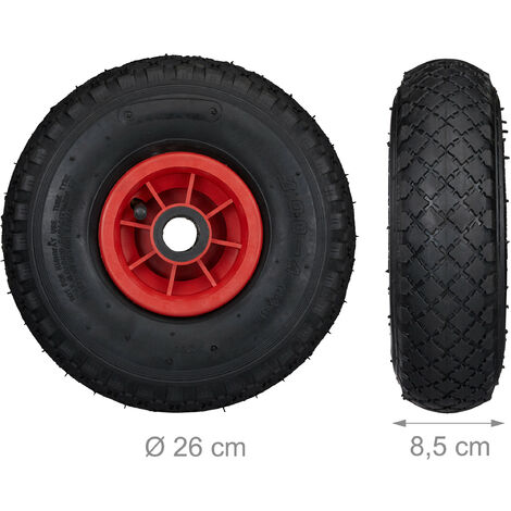 Rueda Carretilla Maciza Pu Rueda De Carretilla De Goma Maciza PU – Sin Aire, A Prueba De Pinchazos, 4,80/4,00-8, 390 Mm Rueda Solida Antipinchazos Carretilla