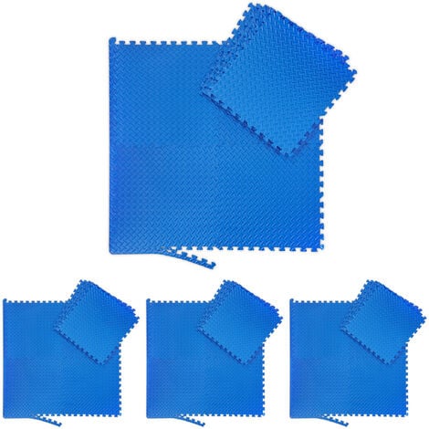 Pack de 9 baldosas de goma eva de colores, esterilla, puzzle para suelo de  gimnasio, alfombrilla de protección, fitness, 31,5 x