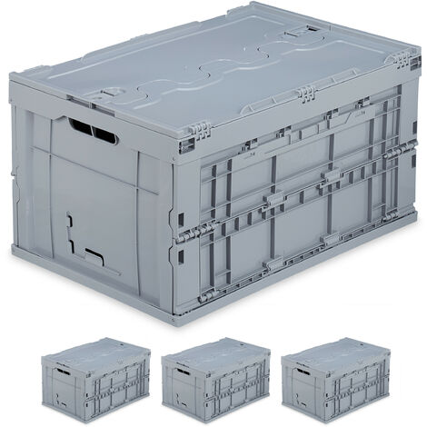 Caja de almacenamiento plegable blanca 60 x 40 x 22 cm {Ay-kasa}