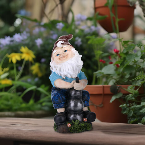 Relaxdays Gnomo Da Giardino Alla Finestra – Nano Resistente Alle Intemperie, 15 Cm, In Poliresina Colorata