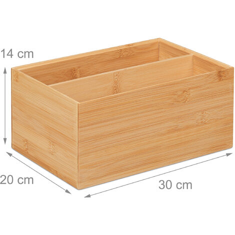 Caja de Almacenaje Madera de pino Marrón natural (30 x 30 x 30 cm) 