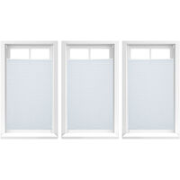 Estores plisados sin taladrar Klemmfix para ventanas 55x200 cm ECD Germany