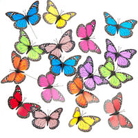 Mariposas decorativas para macetas, estacas con mariposas de