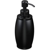 2 dispensadores de jabón, 350 ml, acero inoxidable, recargables, jabón, gel de ducha, baño, cocina, negro