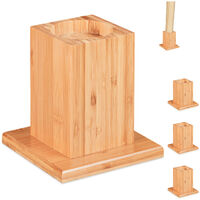 Pata de madera cuadrada con una altura de 360 mm y acabada en haya crudo.  Dimensiones: 45x45x360 mm 