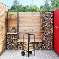 Carro Leña Con Ruedas, Carrito Leñero, Portaleños Acero, Hasta 60kg Para Transportar Y Almacenar Leos Negro Relaxdays  Acbe1f58 6d88 5a60 Ae12 A9577af88ed6