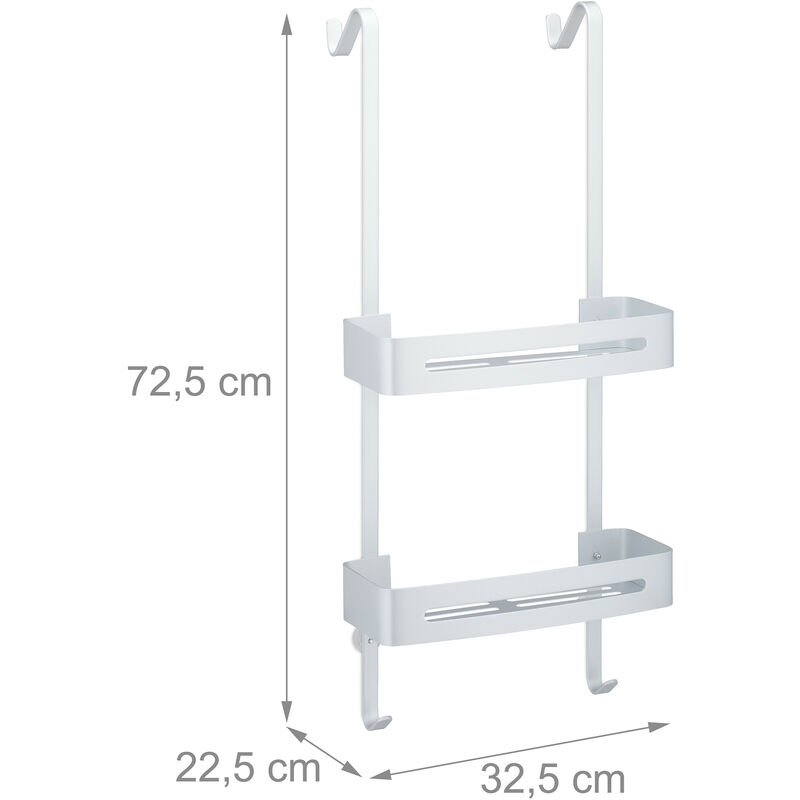 32.5cm Modern Bathroom Over The Door Shower Caddy with Storage