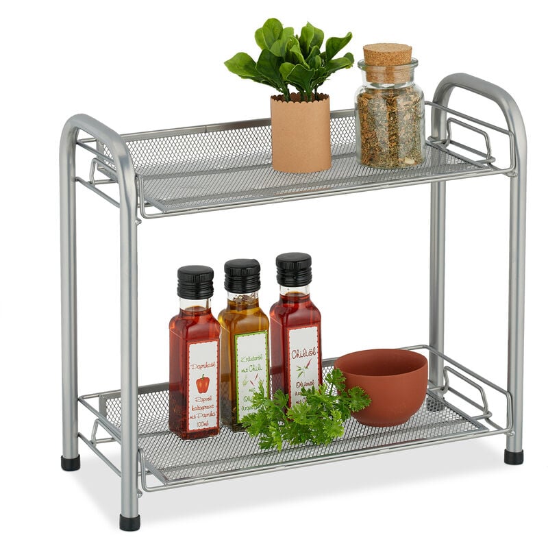 5-Tier Stackable Seasoning Spice Rack Organizer Detachable Countertop for  Cabinet, Black Frosted Iron Kitchen Counter Shelf( Spice Jars Not Included)  