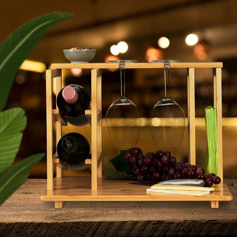 Relaxdays Small, Bottle Rack For 12 Bottles Of Wine, H X W X D: 28 X 21 - View #3