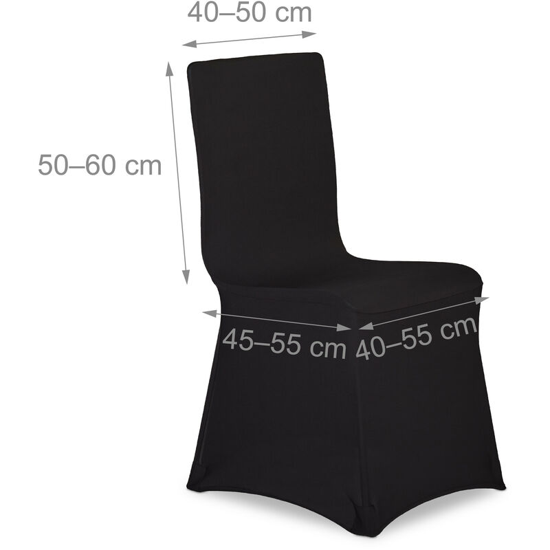 12 Pack Black Spandex Folding Waterproof Chair Cover, Stretch