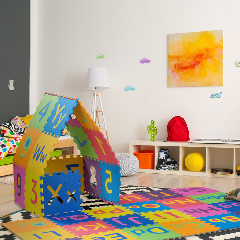 VitaVi Speelmat Foam Baby Speelkleed XXl Incl. Opbergtas Puzzelmat Vloerpuzzel Opvouwbaar Eva Foam Puzzel Mat