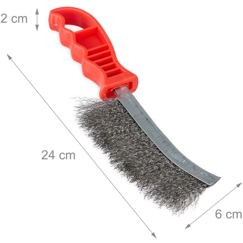 9-Piece Wire Brush Set - Stainless Steel, Brass & Nylon Bristles For Cleaning & Rust Removal - View #4